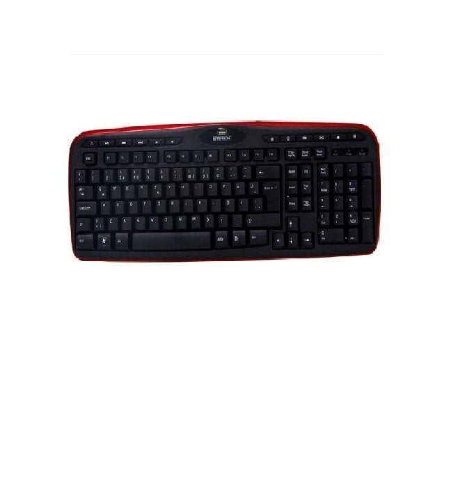 Everest KB-699 Siyah/kırmızı USB + Usb Port Q Multimedia Klavye