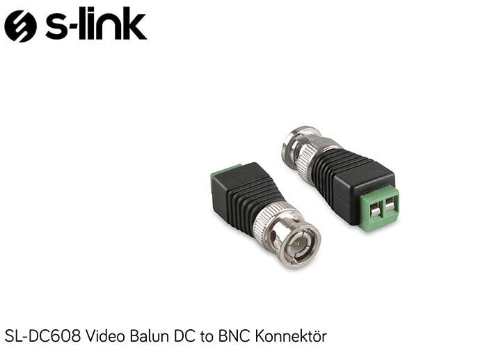 S-link SL-DC608 Video Balun DC to BNC Konnektör