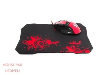 Everest SGM-X10 Usb Kırmızı Gaming Mouse Pad ve Oyuncu Mouse