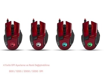 Everest SGM-X10 Usb Kırmızı Gaming Mouse Pad ve Oyuncu Mouse