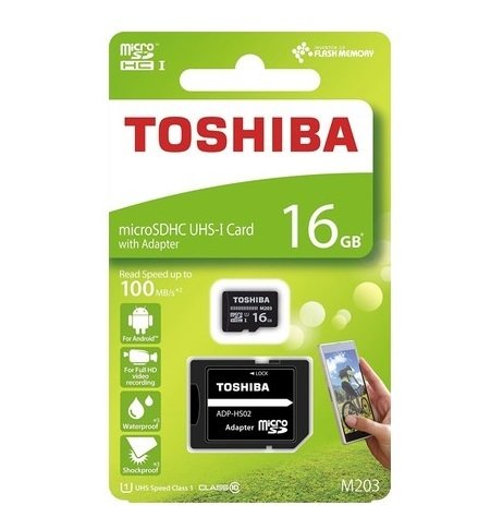 Toshiba 16Gb Micro Sdhc Kart ve Adaptör THN-M203K0160EA