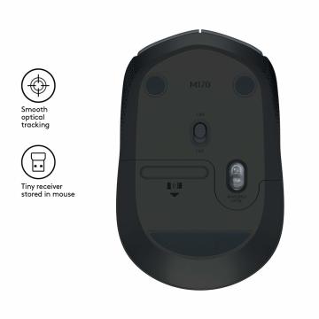 Logitech M170 Kablosuz Mobil Mouse Gri Siyah 910-004642 Sağ Sol El Uyumlu
