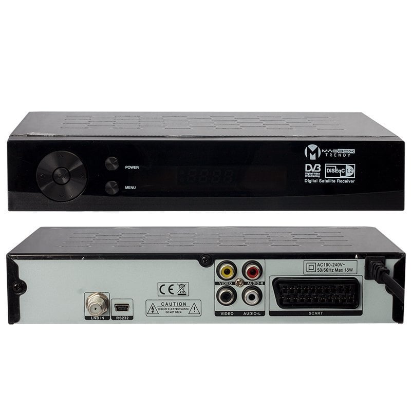 MAGBOX TRENDY SD KASALI UYDU ALICISI(SCART + RCA)