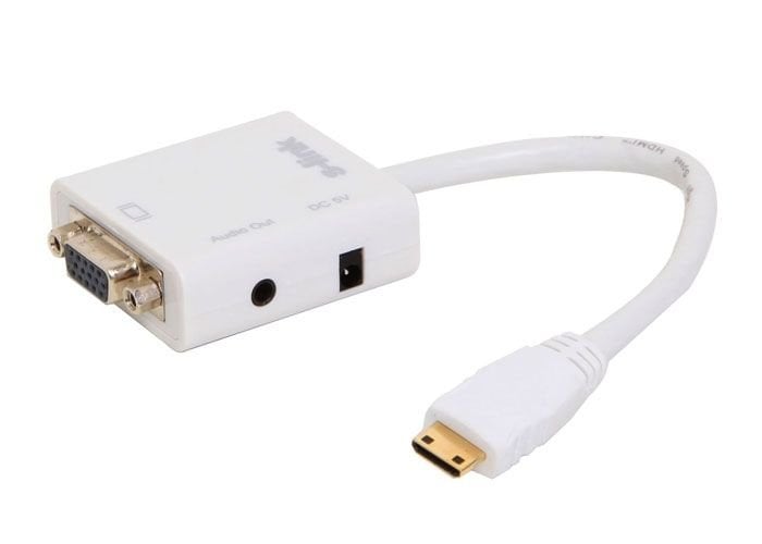 S-link Sl-Mhvs15 Mini Hdmi to Vga+Audio (Yeni Versiyon) Çevirici