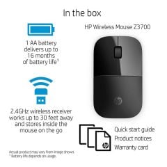 V0L79AA Z3700 Siyah Kablosuz Mouse