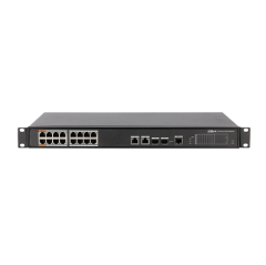 Dahua PFS4218-16ET-190, 16 Port 250 m Mesafeli, 240 W PoE Switch