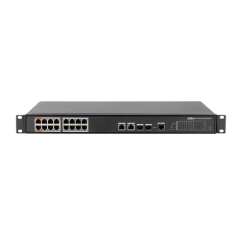 Dahua PFS4218-16GT-190, 16 Port 250 m Mesafeli, 190W Gigabit PoE Switch