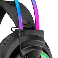 Rampage RM-K17 X-MONARCH Siyah USB 7.1 RGB Headband Gaming Mikrofonlu Oyuncu Kulaklığı