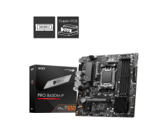 MSI PRO B650M-P AM5 DDR5 6000(OC) HDMI DP M.2 USB3.2 2.5G LAN 6E mATX