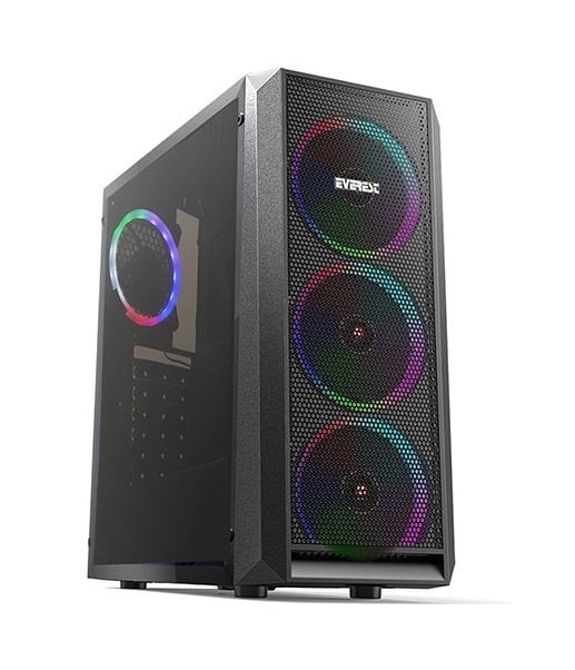 Everest X-MESH 4*Rainbow Fan 1*Usb 3.0 1*Usb 2.0 Gaming Oyuncu Kasası