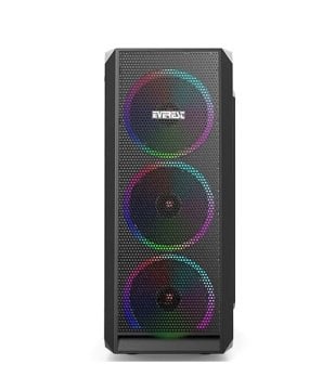 Everest X-MESH 4*Rainbow Fan 1*Usb 3.0 1*Usb 2.0 Gaming Oyuncu Kasası