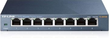 TP-LİNK 10/100/1000Mbps 8xPort %72 Güç Tasarruflu Çelik Kasa Switch