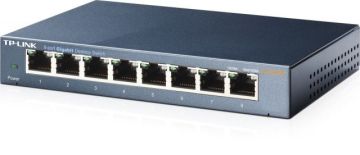 TP-LİNK 10/100/1000Mbps 8xPort %72 Güç Tasarruflu Çelik Kasa Switch