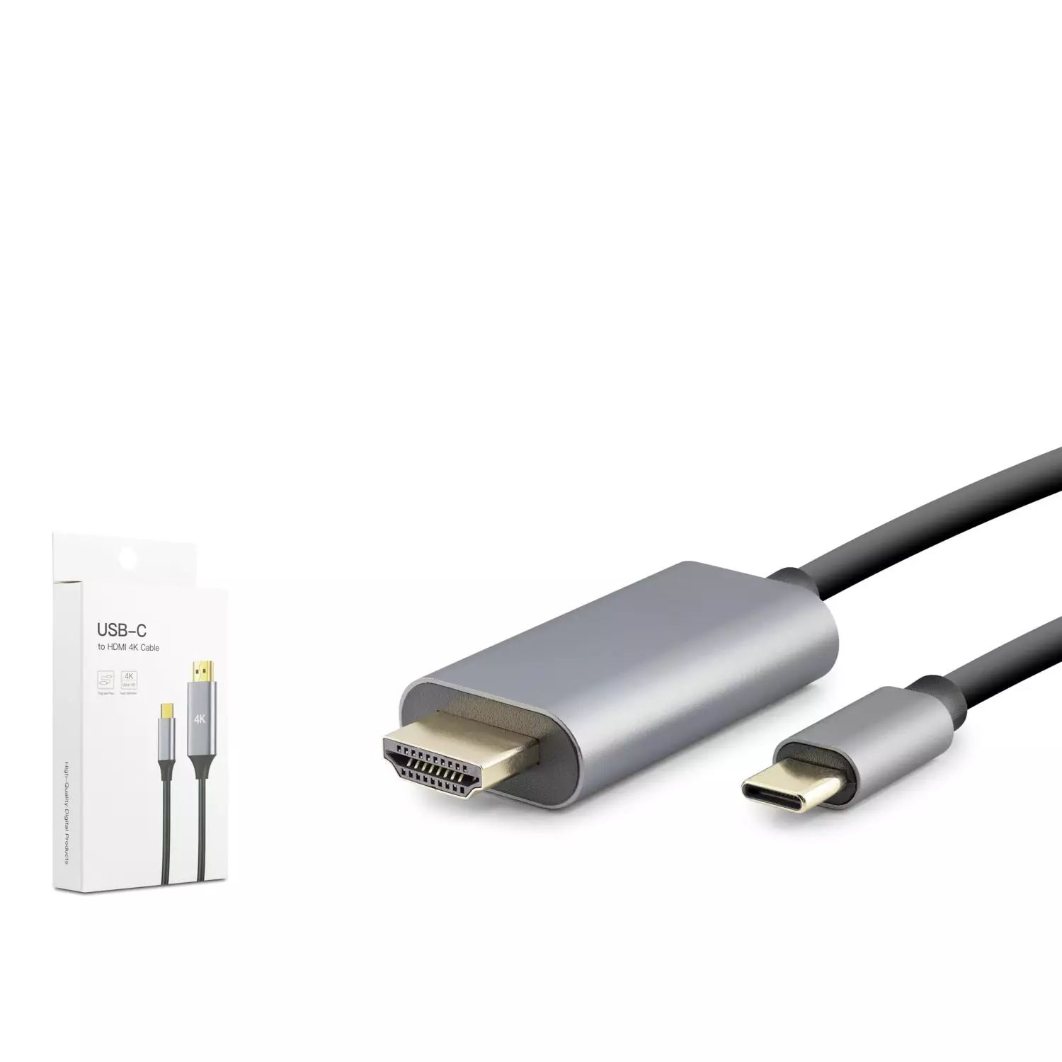 HADRON HDX7837 TYPE-C TO HDMI KABLO HDTV 4K 60HZ PVC 1.8M GRİ