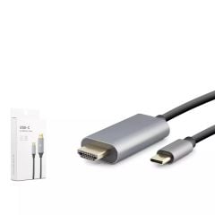 HADRON HDX7837 TYPE-C TO HDMI KABLO HDTV 4K 60HZ PVC 1.8M GRİ