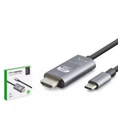 HADRON HDX7853 TYPE-C TO HDMI KABLO HDTV 4K ULTRA HD PVC GRİ