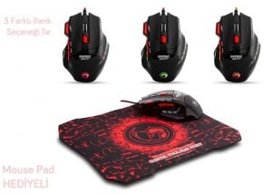 Everest SGM-X7 Usb Siyah Gaming Mouse Pad ve Oyuncu Mouse