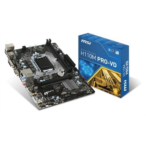 Msi H110M Pro-Vd DDR4/2133 Mhz/İntel 1151 Pin/ Micro ATX Anakart (VGA, DVI, GLAN, SATA 3, USB 3.1)