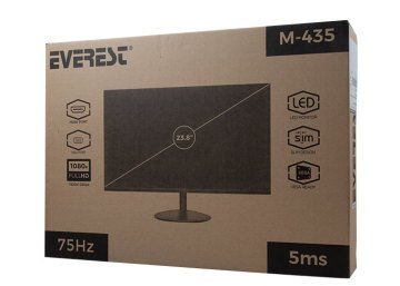 Everest M-435 23.8inç 75Hz 5ms Full HD 1080P HDMI+VGA Led Monitör