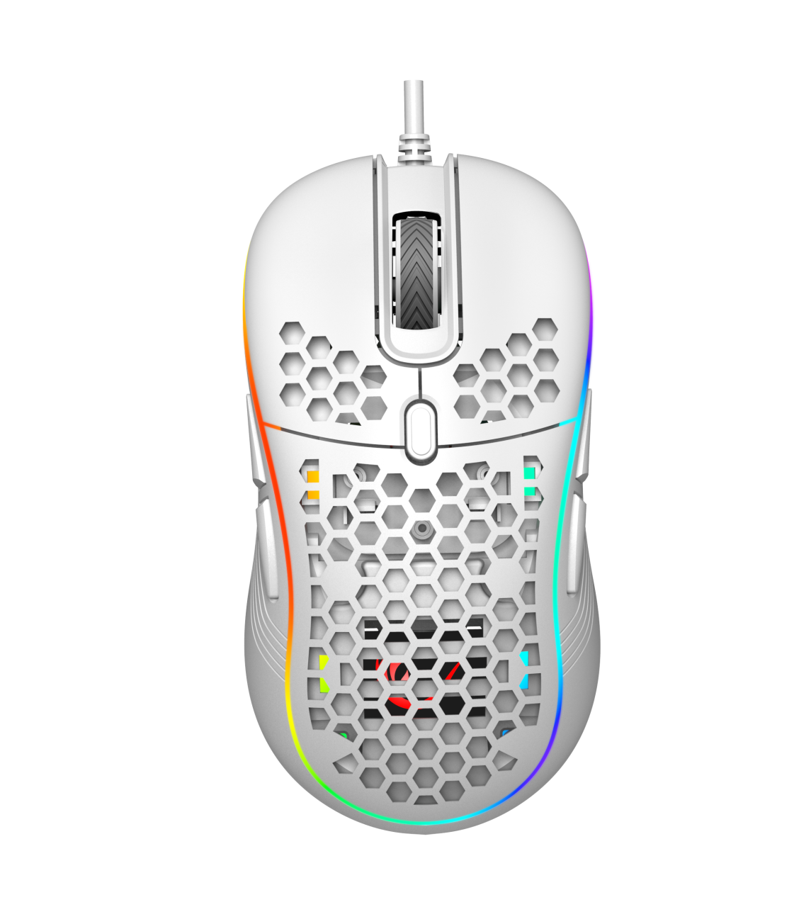 Rampage SMX-R85 GENTLE 6400dpi Beyaz RGB Ledli Süper Hafif Makrolu Gaming Oyuncu Mouse