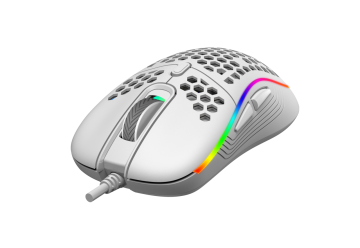 Rampage SMX-R85 GENTLE 6400dpi Beyaz RGB Ledli Süper Hafif Makrolu Gaming Oyuncu Mouse