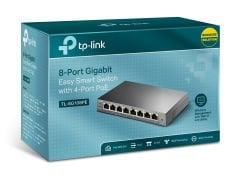 TP-LINK TL-SG108PE 8 PORT GIGABIT EASY SMART MASAÜSTÜ SWITCH(4 PORT PoE)