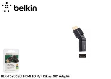 Belkin BLK-F3Y039bf HDMI TO M/F Dik açı 90'' Gold Adaptör