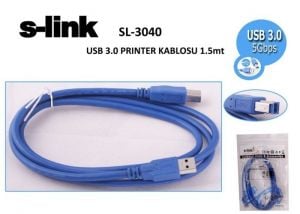 S-link SL-3040 Usb3.0 1.5m Yazıcı Kablosu