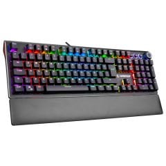 Rampage KB-R92 THUNDER Siyah USB Bilek Destekli Blue Switch Full RGB Q Gaming Oyuncu Mekanik Klavye