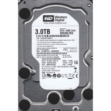 Western Digital 3TB SATA3 64 MB HDD ( WD30EZRX)