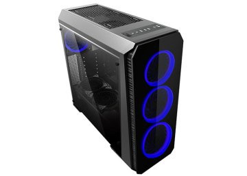 Rampage Falcon-X Siyah Usb3.0 4* Sese Duyarlı RGB Fan Temperli Cam Gaming Kasa