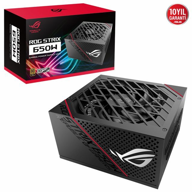 ASUS ROG-STRIX-650G 80 PLUS GOLD 650W MODÜLER GÜÇ KAYNAĞI JAPON KAPASİTÖRLER 10 YIL GARANTİ