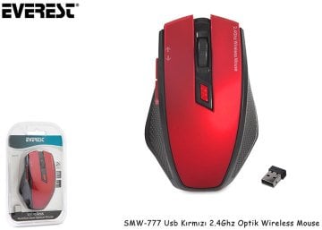 Everest SMW-777 Usb Kırmızı 2.4Ghz Optik Wireless Mouse