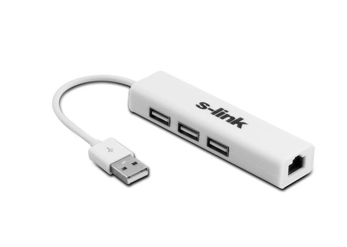 S-link SL-U602 Usb 2.0 To LAN + 3 Port Hub Çevirici