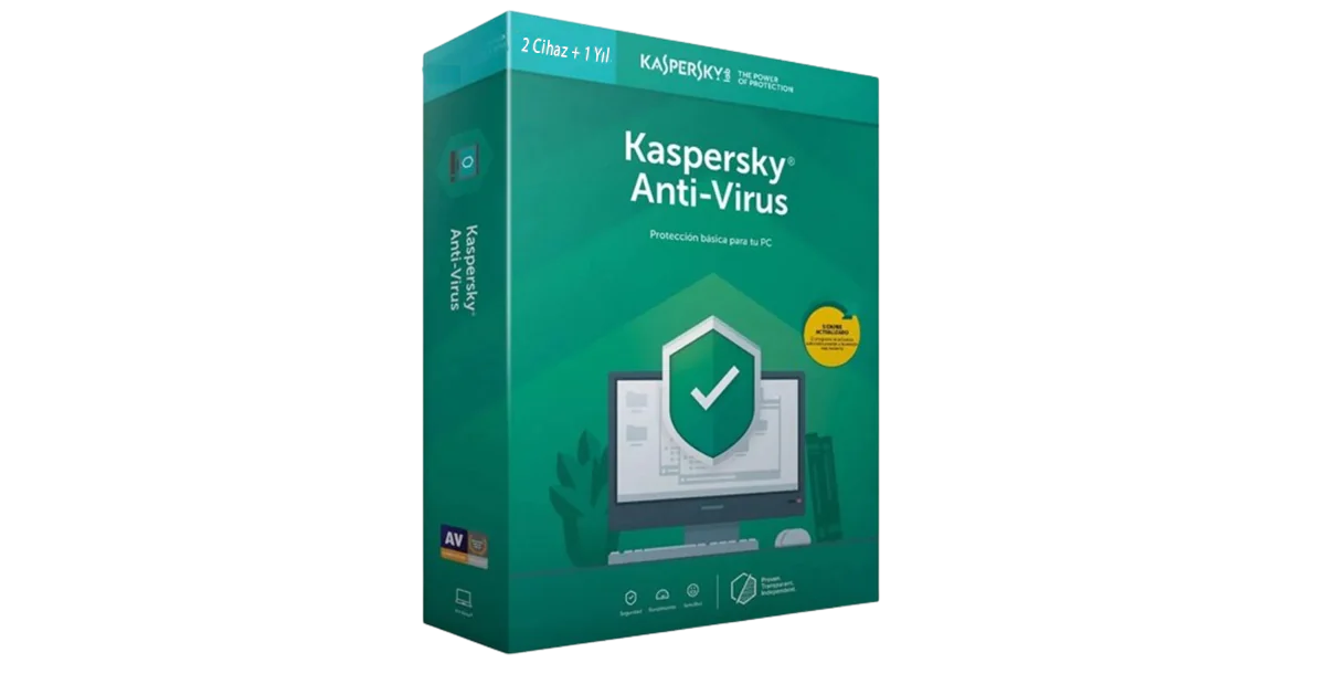Kaspersky Antivirüs - 2 Kullanıcı 1 Yıl DVD Kutu