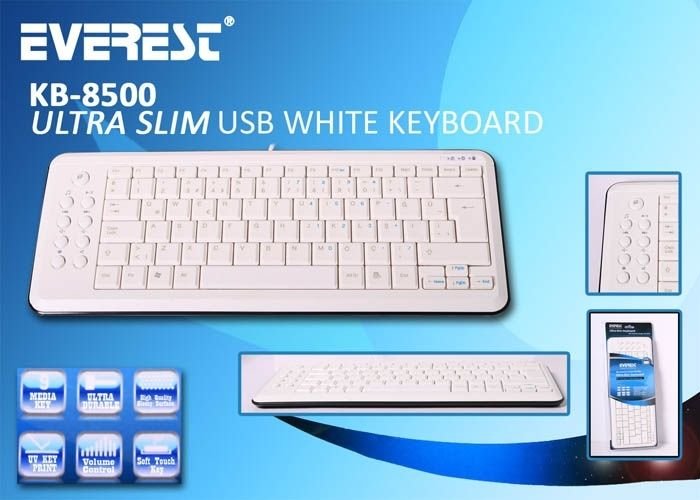 Everest KB-8500 Beyaz USB Q Multimedia Klavye