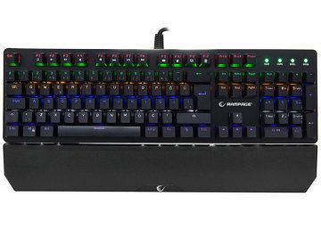 Rampage KB-R81 Blue Switch Gökkuşağı Ledli RGB Şeritli Metal Yüzey Mekanik Gaming Oyuncu Klavye
