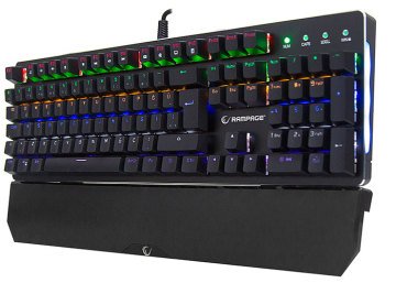 Rampage KB-R81 Blue Switch Gökkuşağı Ledli RGB Şeritli Metal Yüzey Mekanik Gaming Oyuncu Klavye