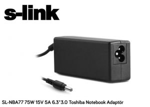 S-link SL-NBA77 75W 15V 5A 6.3*3.0 Toshiba Notebook Adaptör