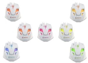 Everest Rampage SMX-R1 Usb Beyaz 4000 Dpi 7 Farklı Işık Makrolu Oyuncu Mouse