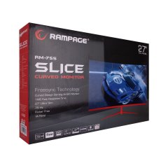 Rampage RM-755 SLICE 27 75Hz 1ms Full HD A+ VA Panel Çerçevesiz 170°-160° PC Curved Oyuncu Monitörü