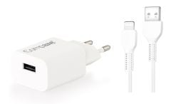 COMPAXE CTA-521ULB24 10W 5V 2.1A TEK USB + USB TO LIGHTNING 2.4A KABLOLU SET BEYAZ
