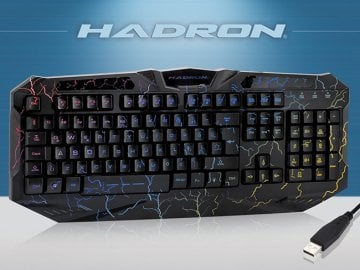 Hadron HD828 Bilek Destekli Dayanıklı Işıklı Multimedia Oyuncu Klavyesi