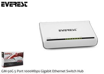 Everest GM-50G 5 Port 1000 Mbps Gigabit Ethernet Switch Hub