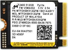 512GB Micron 2400 M.2 2230 NVMe PCIe 4.0x4 SSD MTFDKBK512QFM-1BD1AABYYR