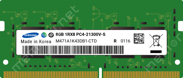 Samsung 1Rx8 PC4-2666V-SA1-11 NOTEBOOK RAM