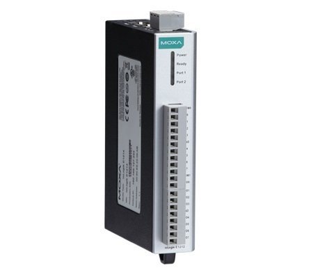 MOXA Remote Ethernet I/O, 16DI, 2-port Switch ioLogik E1210