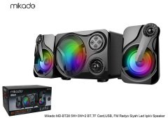 Mikado MD-BT28 5W+3W×2 BT,TF Card,USB, FM Radyo Siyah Led Işıklı Speaker