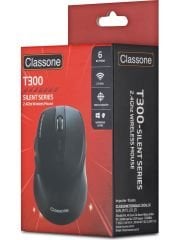 Classone T300 Serisi Kablosuz Mouse 1600 DPI -Siyah