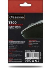Classone T300 Serisi Kablosuz Mouse 1600 DPI -Siyah